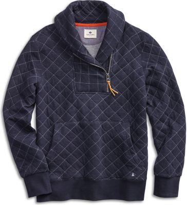 Sperry Novelty Shawl Collar Sweatshirt Navy, Size S Men's