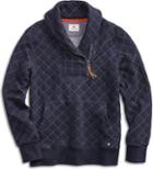 Sperry Novelty Shawl Collar Sweatshirt Navy, Size S Men's