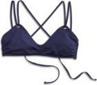 Sperry Basic Solid Bralette Bikini Top Navy, Size Xs Women's