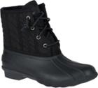 Sperry Saltwater Rope Embossed Duck Boot Black, Size 5m Women's Shoes