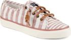 Sperry Seacoast Multi Stripe Sneaker Red, Size 6m Women's Shoes