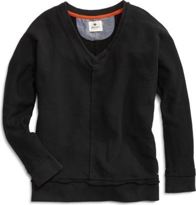 Sperry Raw Edge Dolman Knit Black, Size Xs Women's