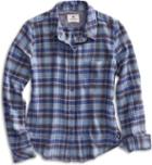 Sperry Plaid Flannel Shirt Blue, Size L Women's