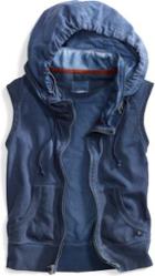 Sperry Hideaway Hood Vest Indigo, Size Xs Women's