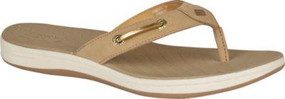 Sperry Seabrook Wave Flip-flops Linen/gold, Size 5.5m Women's Shoes