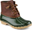 Sperry Saltwater Duck Boot Tan/green, Size 5m Women's Shoes