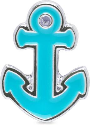 Sperry Nautical Charm Silver/turquoiseanchor, Size One Size Women's