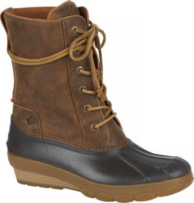 Sperry Saltwater Wedge Reeve Duck Boot Brown, Size 5m Women's