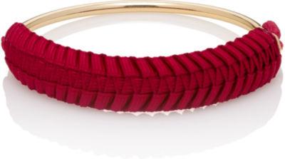 Sperry Woven Grosgrain Ribbon Bracelet Gold/red, Size One Size Women's
