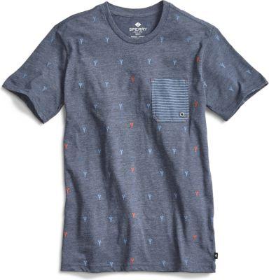 Sperry Crustacean Emancipation Pocket Tee Inkblue, Size S Men's