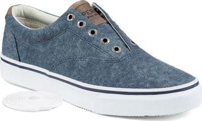 Sperry Striper Cvo Laceless White Cap Sneaker Navy, Size 7m Men's Shoes
