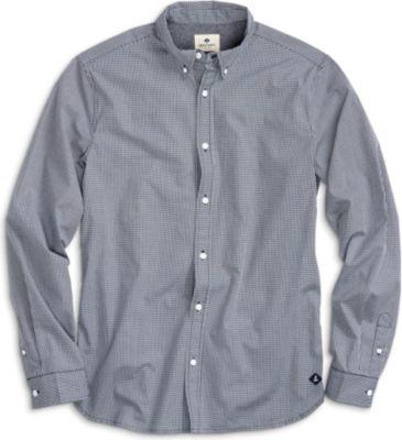 Sperry Micro Gingham Button Down Shirt Blue, Size S Men's