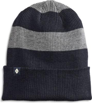Sperry Rugby Striped Slouch Beanie Navy, Size One Size Men's