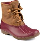 Sperry Saltwater Duck Boot Burgundy/tan, Size 5m Women's Shoes