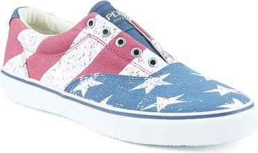 Sperry Striper Stars And Stripes Sneaker Red/white/blue, Size 7m Men's