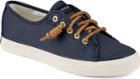 Sperry Seacoast Canvas Sneaker Navyburnishedcanvas, Size 5.5m Women's Shoes