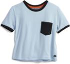 Sperry Shrunken Pocket T-shirt Dreamblue/black, Size Xs Women's