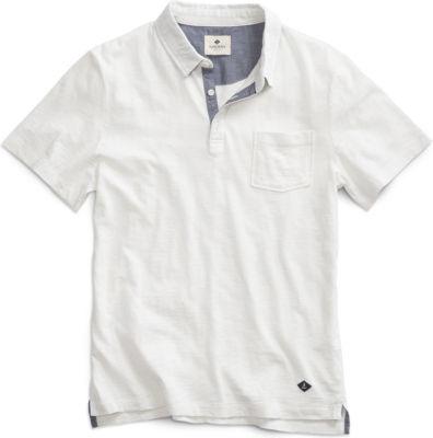 Sperry Short Sleeve Pocket Polo White, Size L Men's