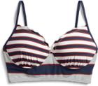 Sperry Sailing Stripe Underwire Midkini Top Red/navy, Size Xs Women's