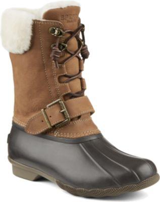 Sperry Saltwater Misty Shearling Duck Boot Brown, Size 5m Women's Shoes