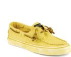 Sperry Bahama Washed Canvas Sneaker Yellow, Size 5m Women's