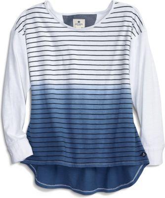 Sperry Dip Dye Striped T-shirt White/navy, Size Xs Women's