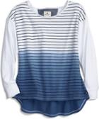 Sperry Dip Dye Striped T-shirt White/navy, Size Xs Women's