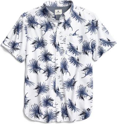 Sperry Lure Print Button Down Shirt White, Size S Men's
