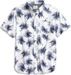 Sperry Lure Print Button Down Shirt White, Size S Men's