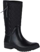 Sperry Walker Wind Quilted Nylon Rain Boot Black, Size 5m Women's Shoes
