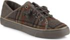 Sperry Seacoast Isle Plaid Sneaker Khaki, Size 5.5m Women's Shoes
