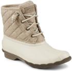 Sperry Saltwater Quilted Wool Duck Boot Oyster, Size 6.5m Women's Shoes