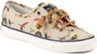 Sperry Seacoast Fly Fish Print Sneaker White, Size 5m Women's Shoes