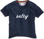 Sperry Wide Neck Salty T-shirt Navy, Size Xs Women's