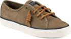 Sperry Seacoast Nubuck Leather Sneaker Taupe, Size 5m Women's Shoes