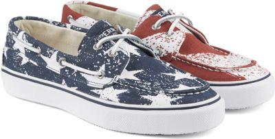 Sperry Bahama Stars And Stripes Sneaker Red/white/blue, Size 7m Men's