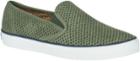Sperry Seaside Perforated Sneaker Olive, Size 5m Women's Shoes