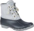 Sperry Saltwater Canvas Duck Boot Grey, Size 5m Women's Shoes