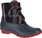 Sperry Saltwater Duck Boot Plaid, Size 5.5m Women's