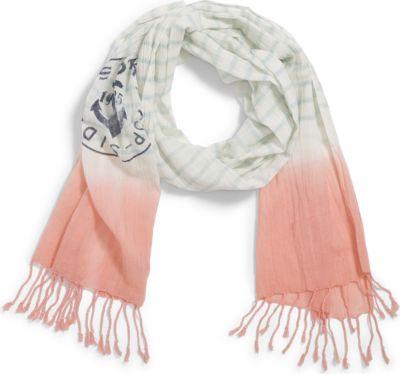 Sperry Sea Stripe Scarf Peach, Size One Size Women's