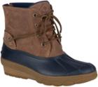 Sperry Saltwater Wedge Tide Duck Boot Navy, Size 5m Women's Shoes