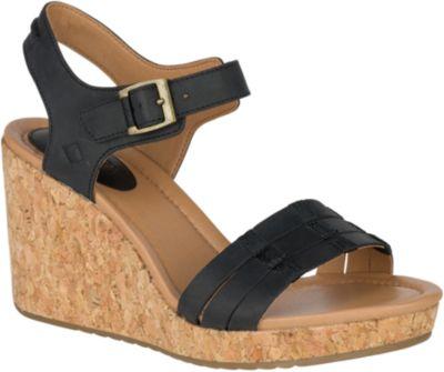 Sperry Dawn Echo Wedge Black, Size 5m Women's Shoes