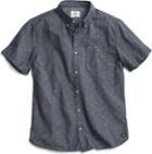 Sperry Camo Wave Print Button Down Shirt Indigo, Size S Men's