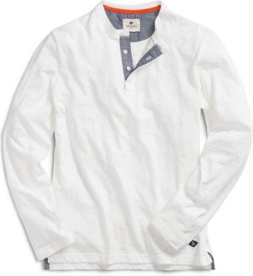 Sperry Long Sleeve Henley T-shirt White, Size S Men's
