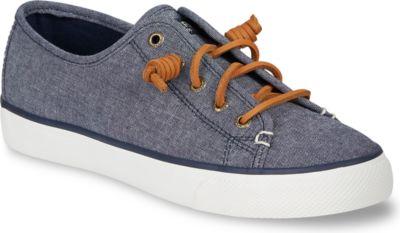 Sperry Seacoast Chambray Sneaker Chambray, Size 5m Women's Shoes
