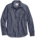 Sperry Printed Chambray Button Down Shirt Navy, Size L Men's