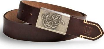 Sperry Top-sider Shoes Anchor Plaque Belt Men's Brown Leather
