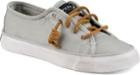 Sperry Seacoast Washed Canvas Sneaker Grey, Size 5m Women's