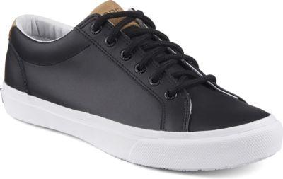 Sperry Striper Leather Lace-up Sneaker Black, Size 7.5m Men's Shoes
