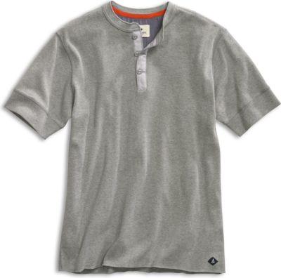 Sperry Short Sleeve Henley Grey, Size M Men's